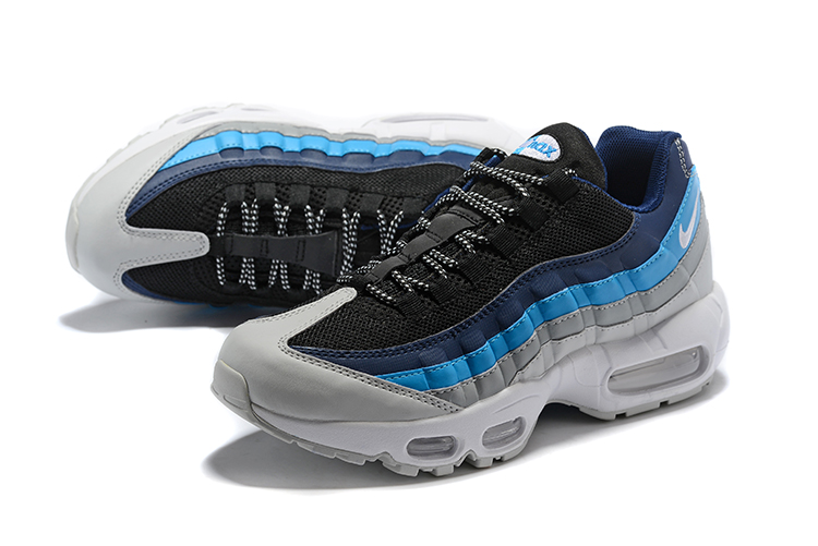 Men Nike Air Max 95 Black Blue Grey Shoes
